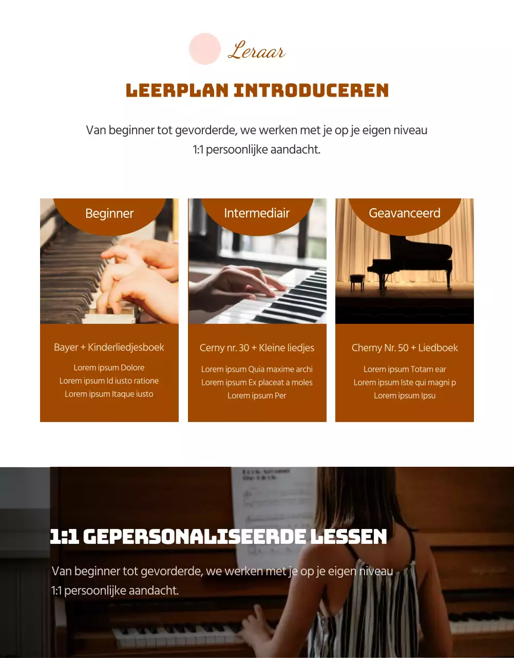 Heldere, emotionele pianoles details