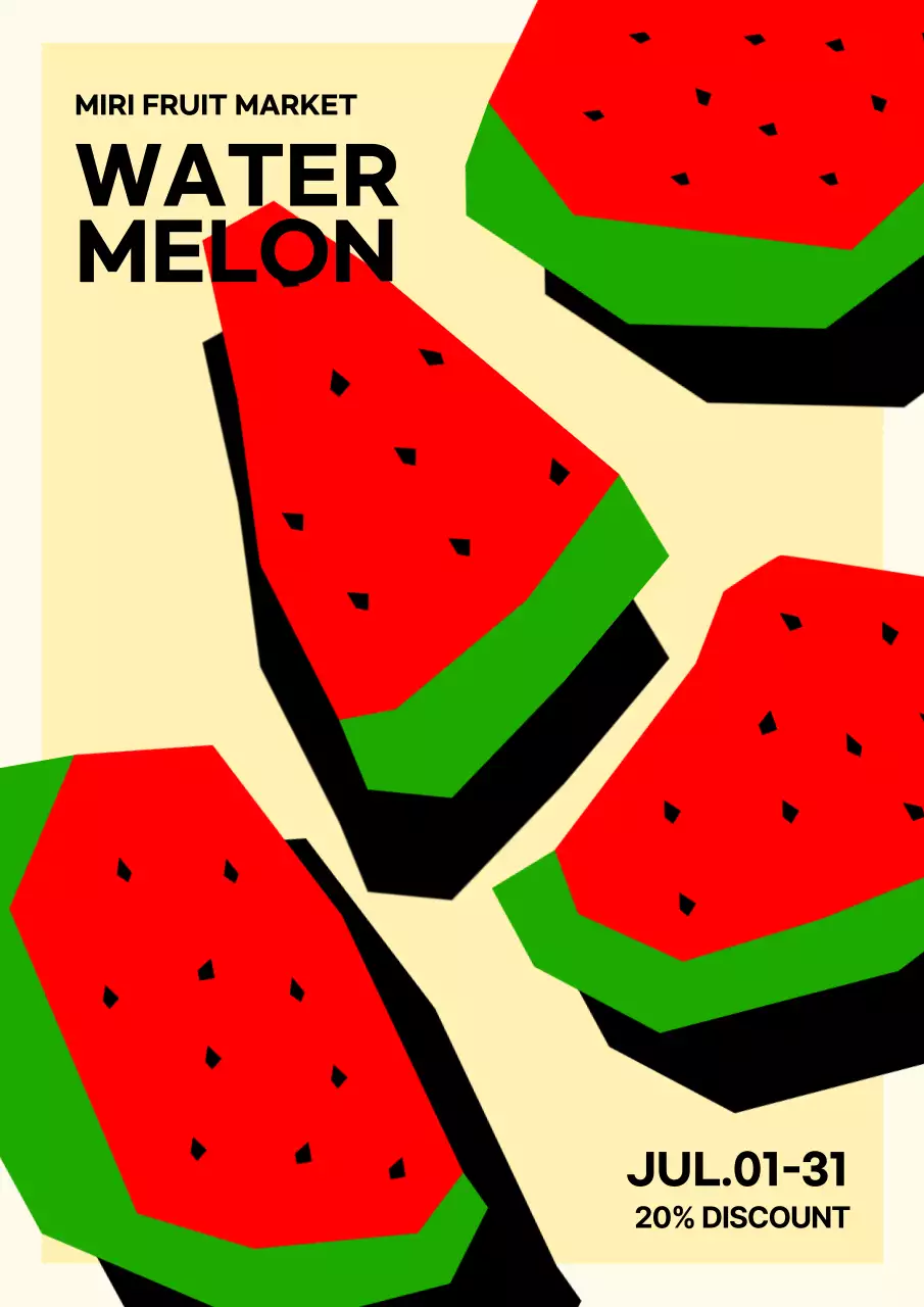 Red Bold Fruit Promotion Poster