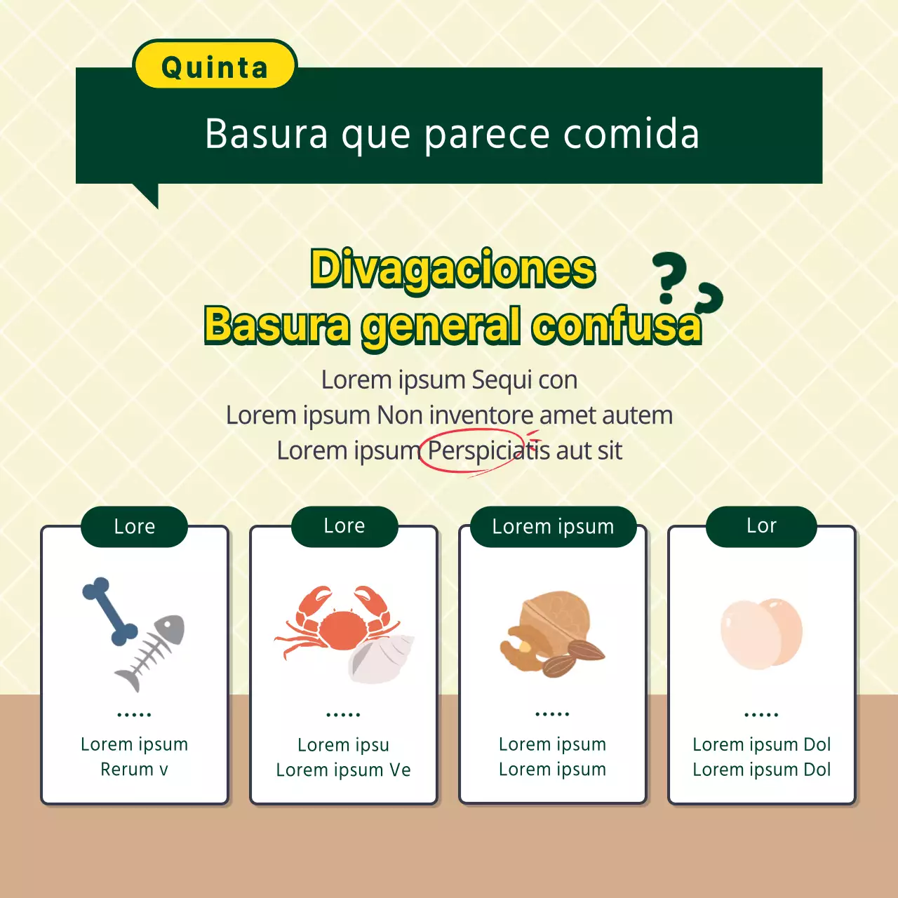 Consejos amarillos y verdes sobre residuos alimentarios