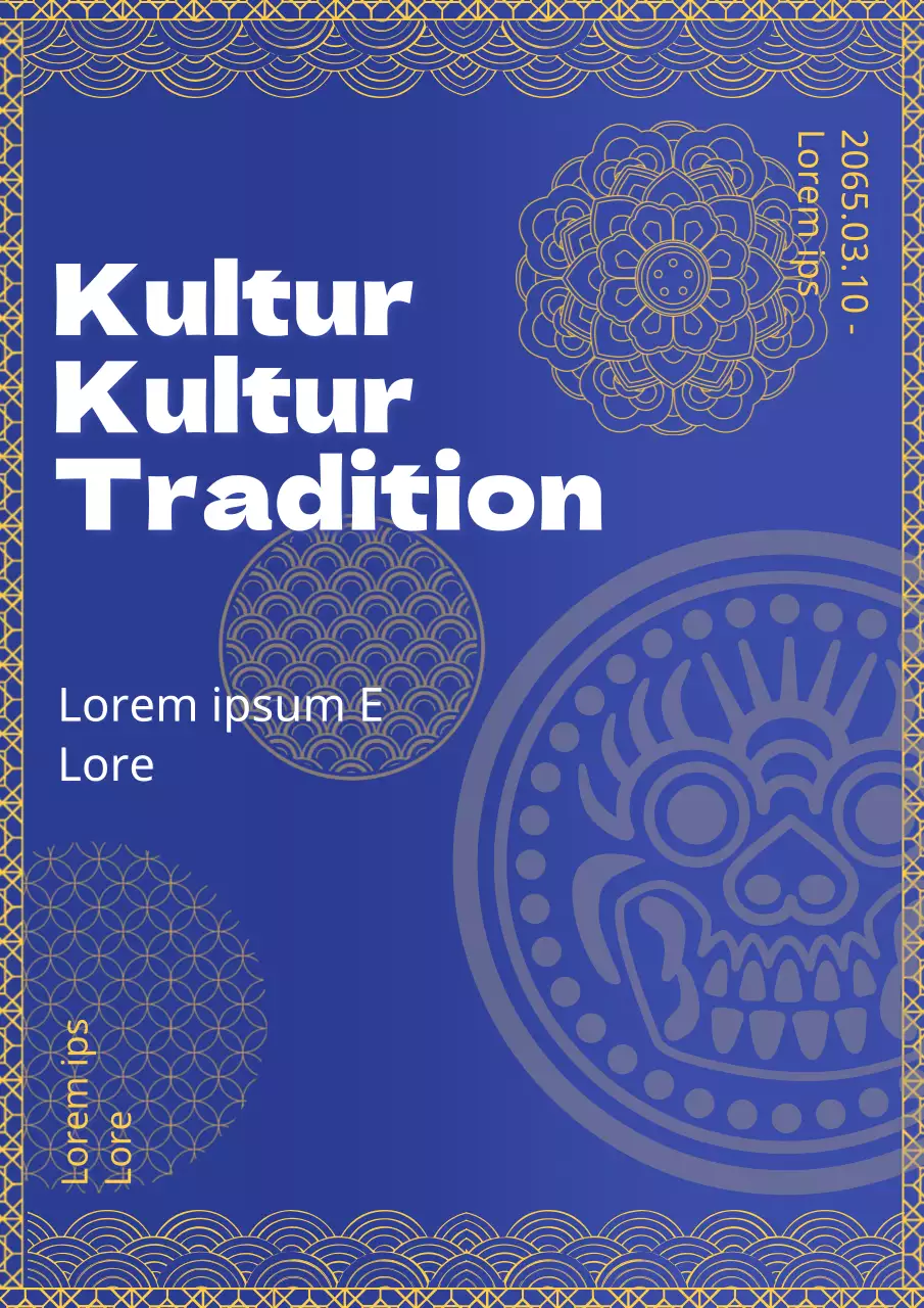 Einführung der traditionellen Messe in Marineblau und Gelb