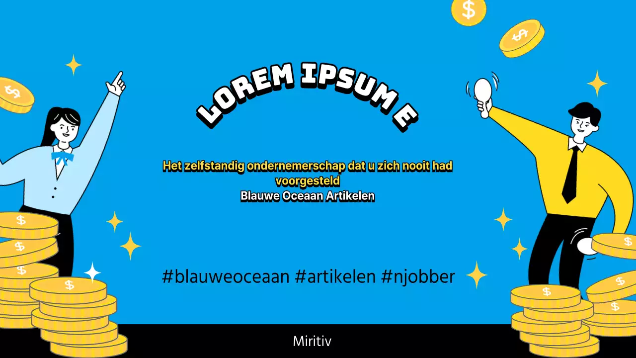 Blue ocean item uitgelichte video cover in blauw