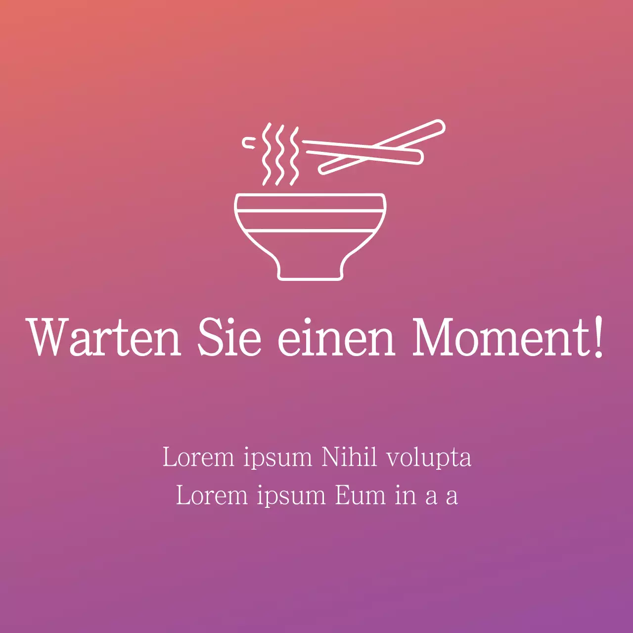 Warten Sie eine Minute