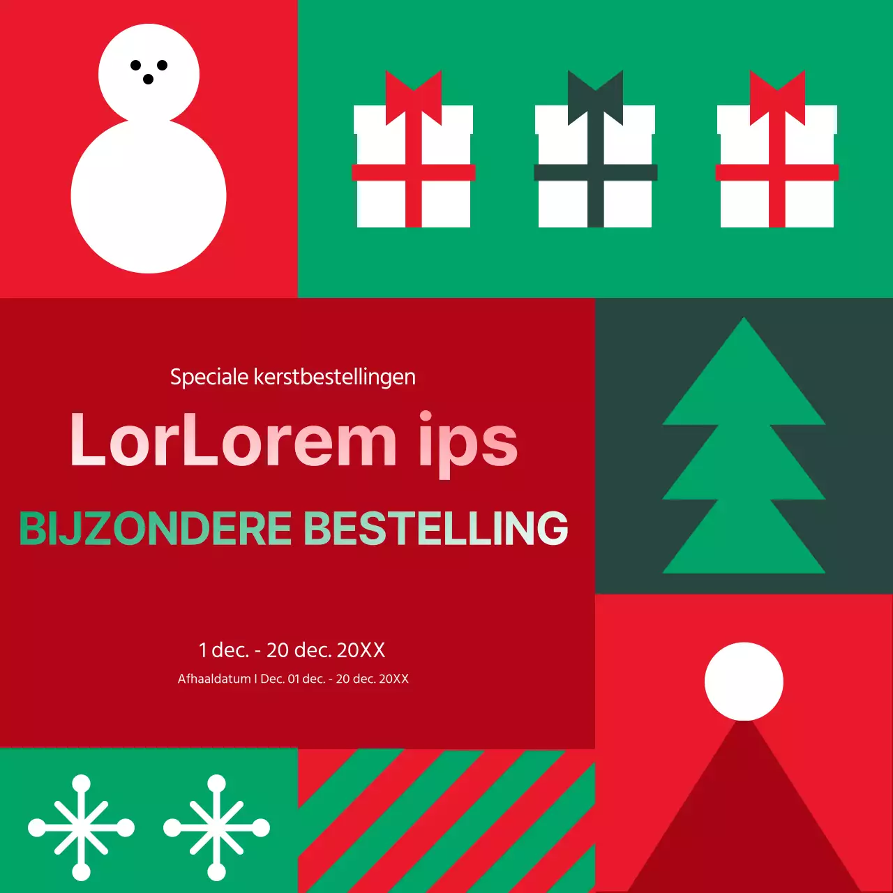 Een schattig kerstdessert met rode en groene kleuren.