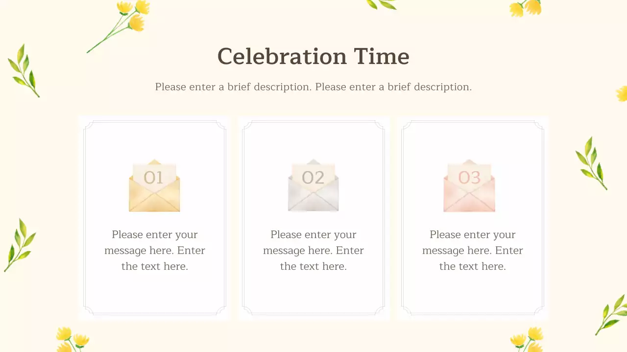 베이지색 우아한 생일 초대장 프레젠테이션