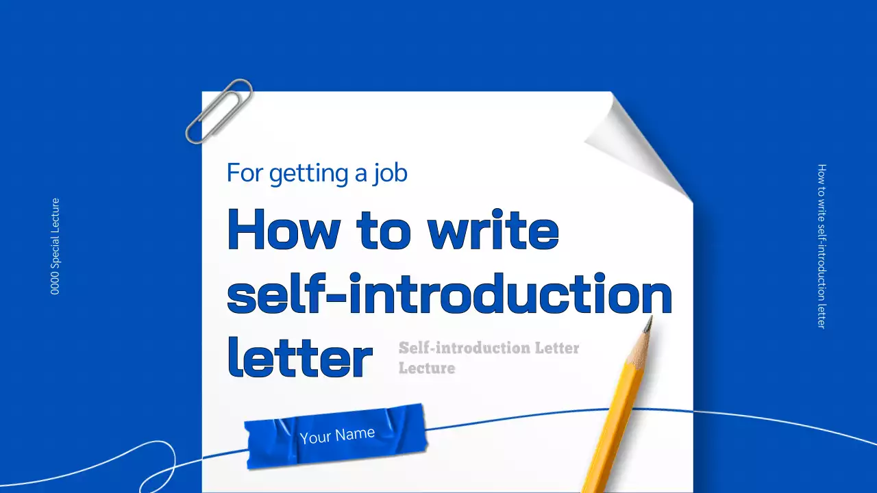 Blue Modern Job Lecture Presentation