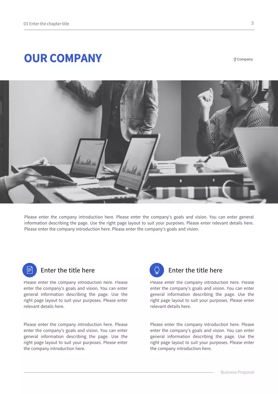 Blue Modern Business Proposal Document