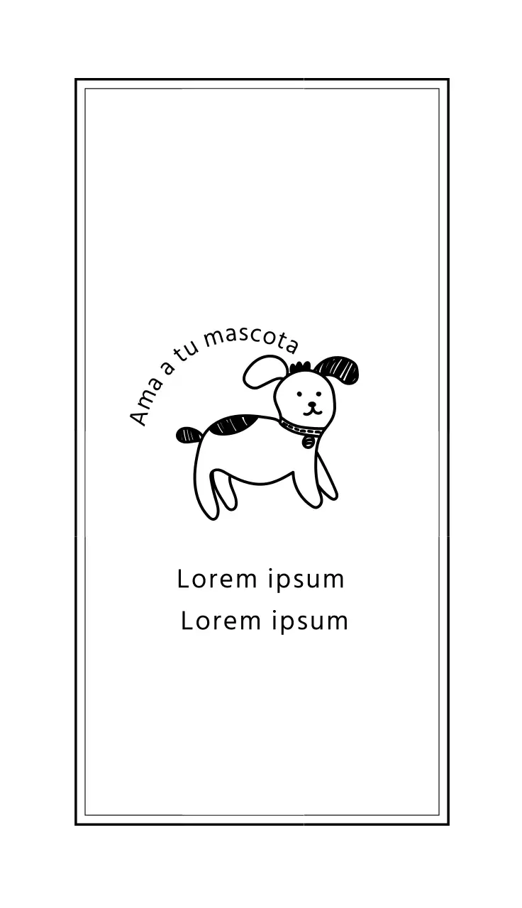 negro ilustración simple perro aseo