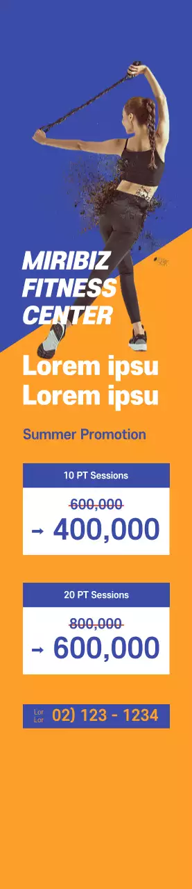 Promosikan acara promosi gym Anda dengan sentuhan yang cerah