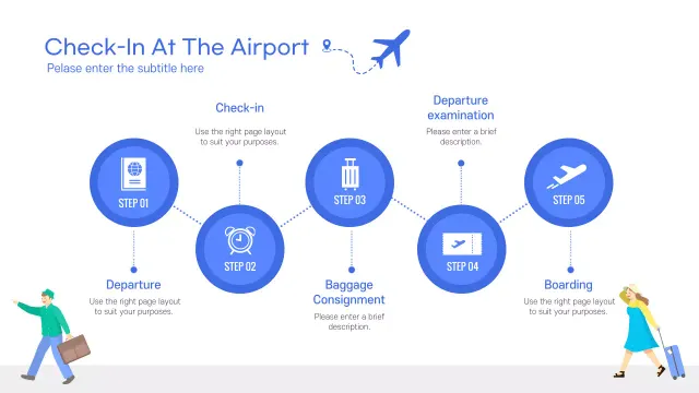 Blue Modern Airport Guide Infographic
