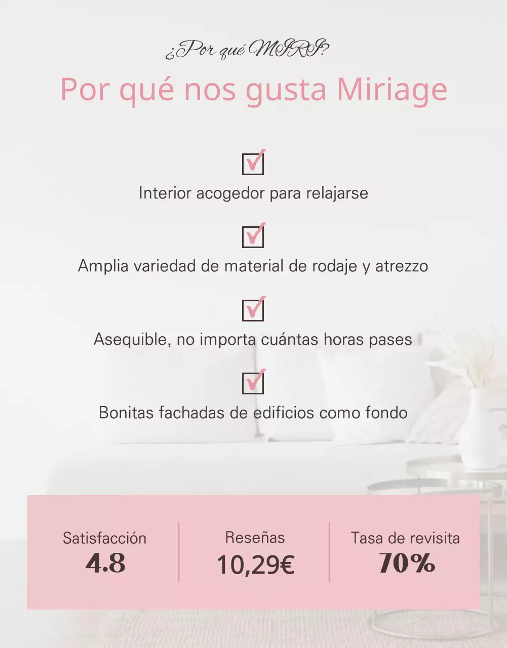 Un autoestudio tranquilizador en rosa y marfil