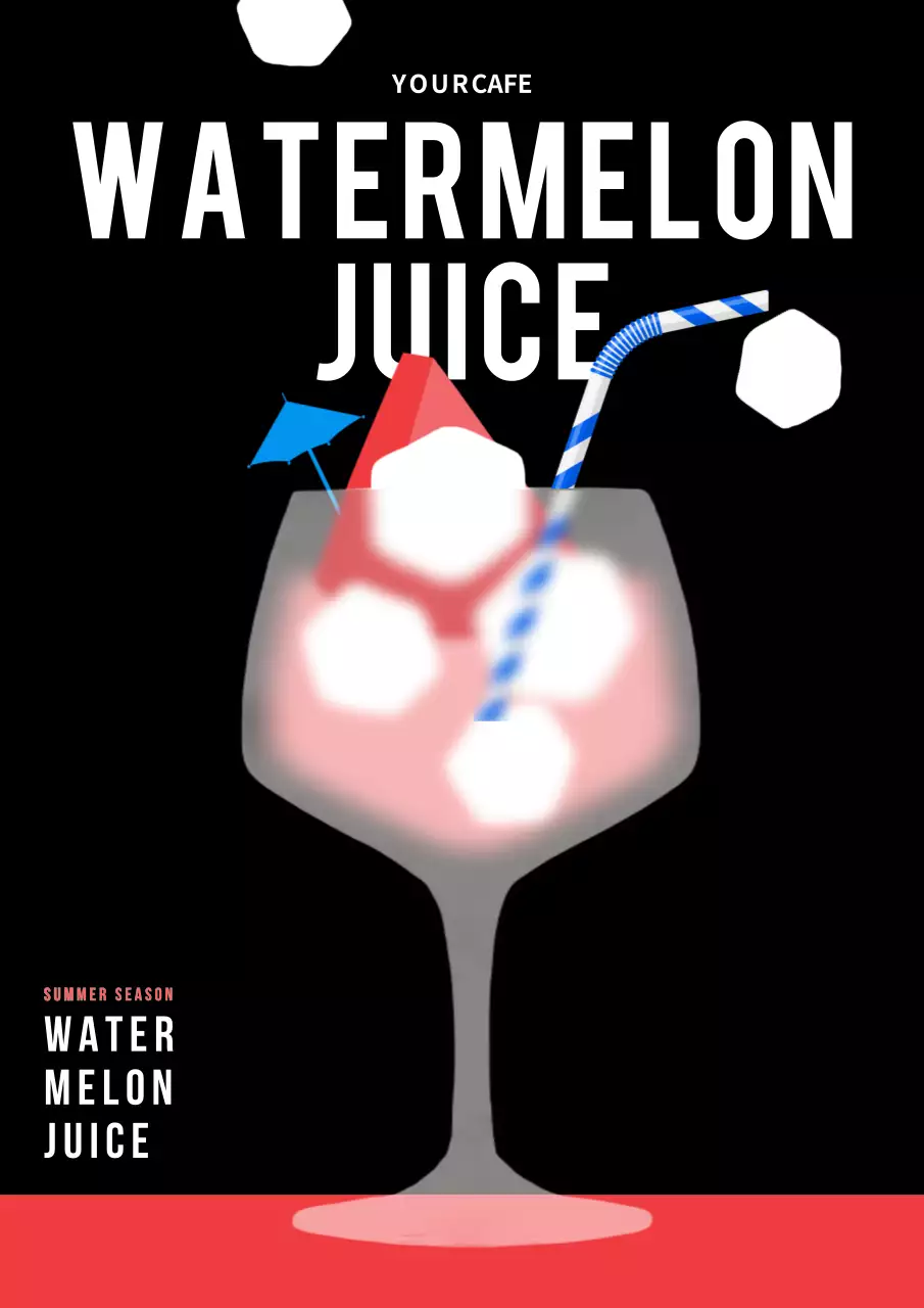 Black Modern Juice Promotion Poster