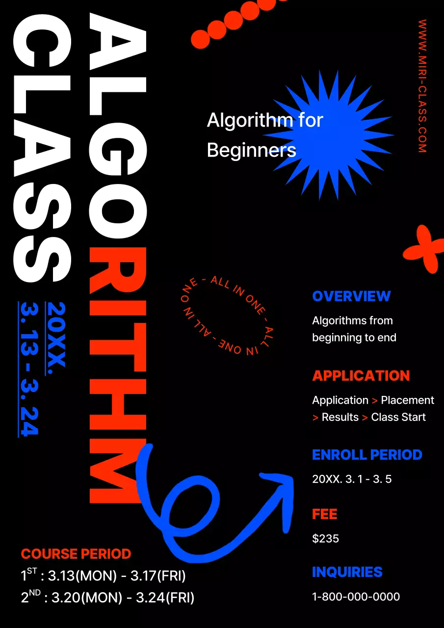 Blue and Orange Themed Algorithms Course Roundup