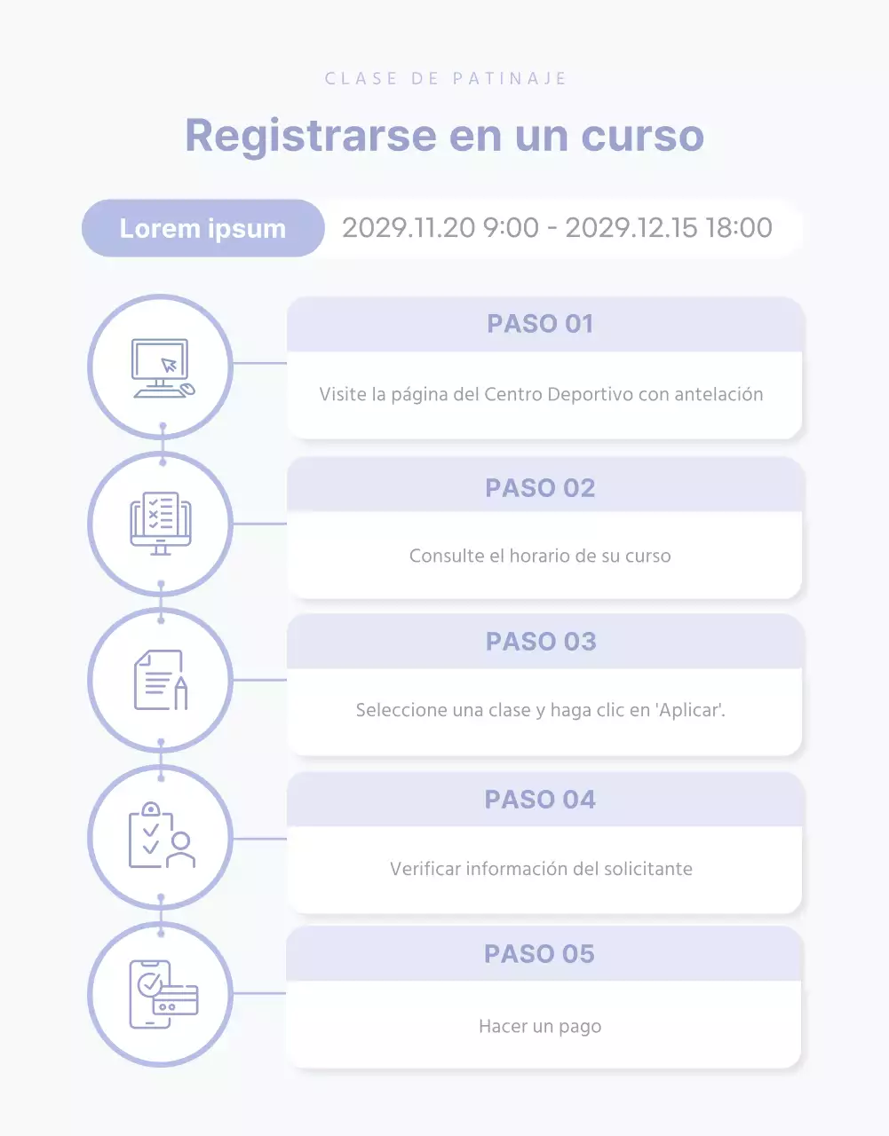 Lección de patinaje de inspiración invernal en blanco con detalles en malva Detalles