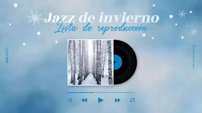 Miniatura de lista de reproducción con fondo azul claro
