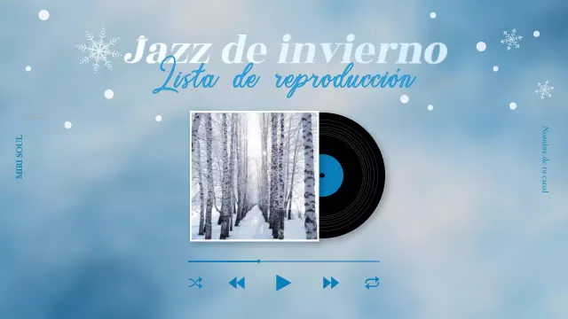 Miniatura de lista de reproducción con fondo azul claro