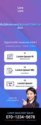 Bannière X pour une classe spéciale dans une académie avec un portrait aux tons violets