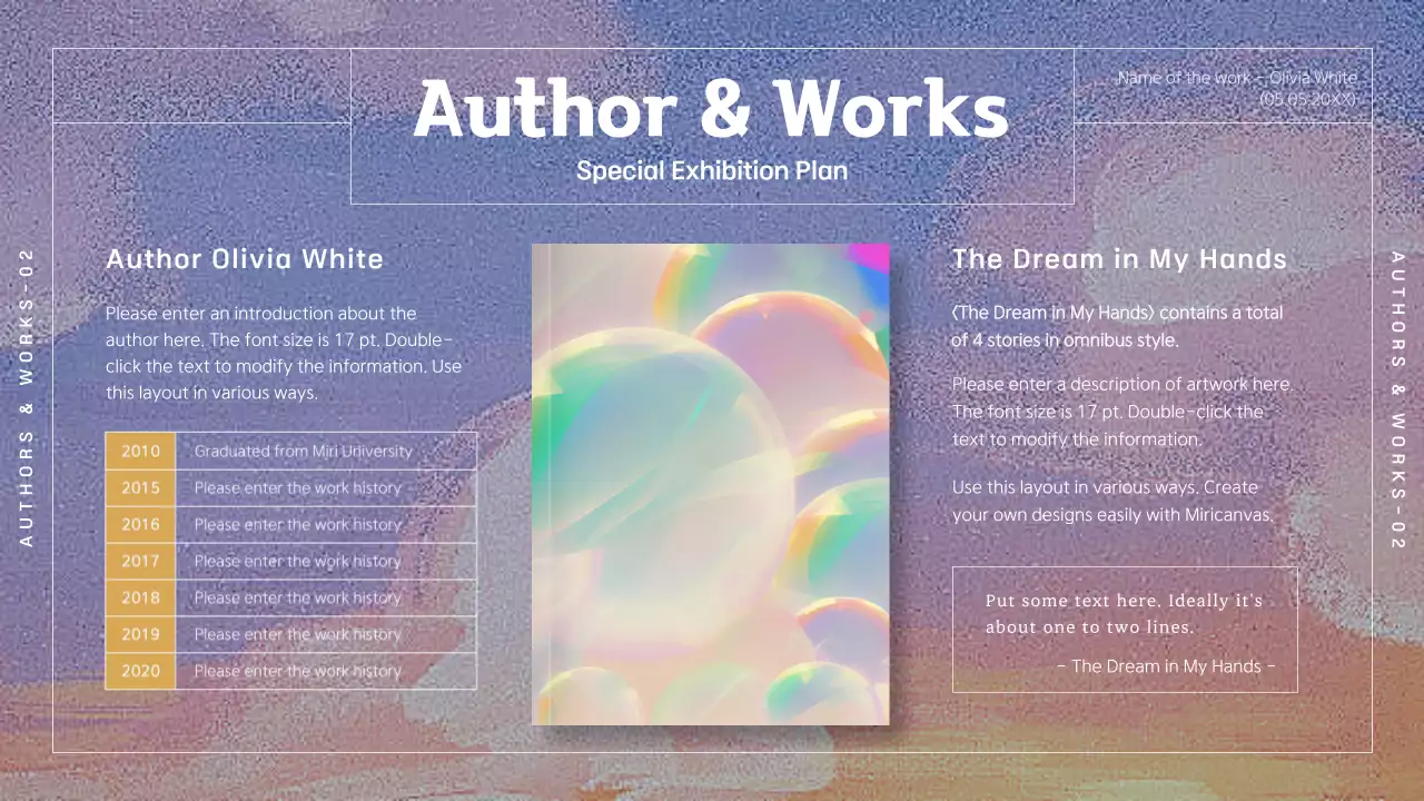 Black and blue simple fairy tale illustrator special exhibition booklet