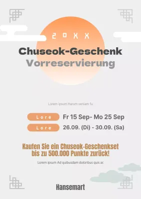 Chuseok Geschenk-Reservierung