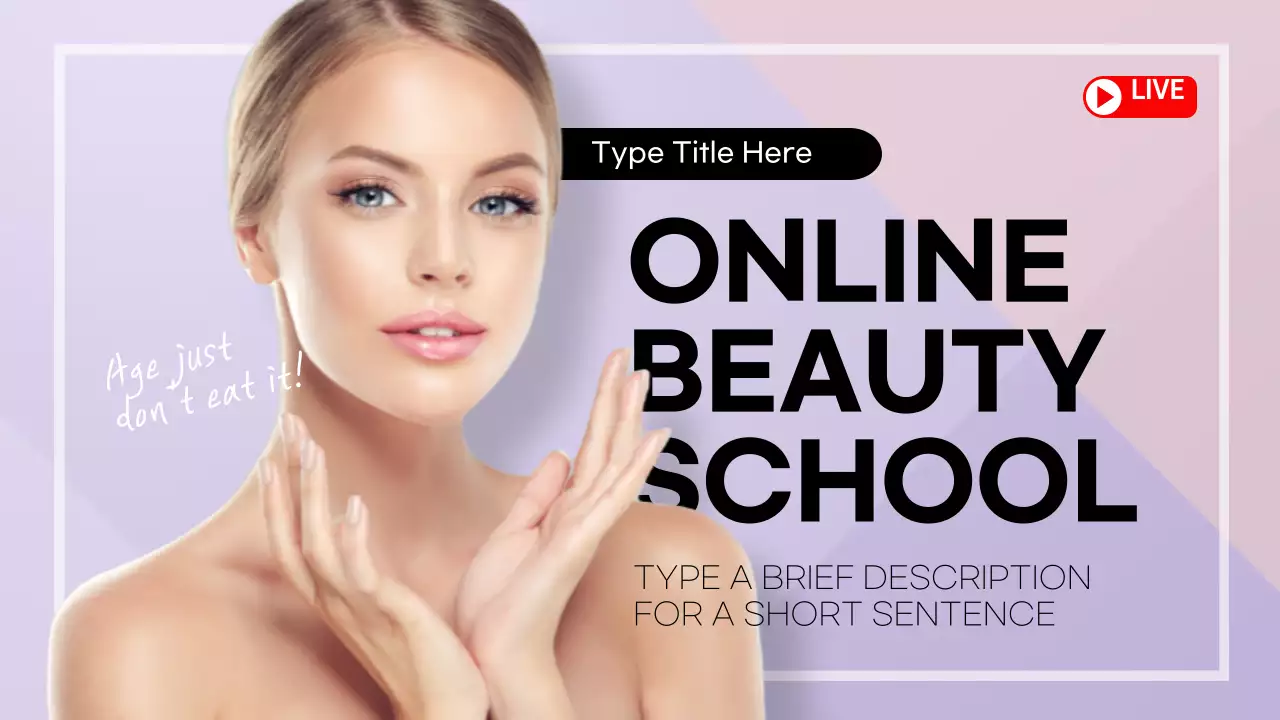 Purple Elegant Beauty Promotion YouTube Thumbnail