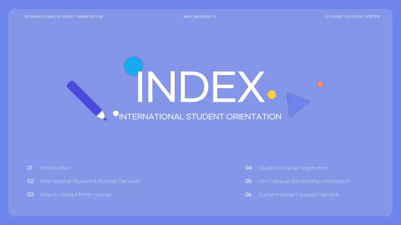International Student Orientation in Mauve and Vibrant