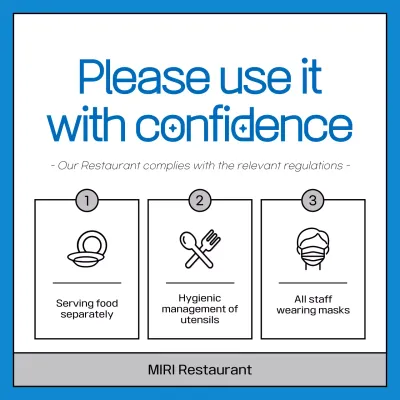 Hygienic, blue, and clean Tenderloin Restaurant Contents