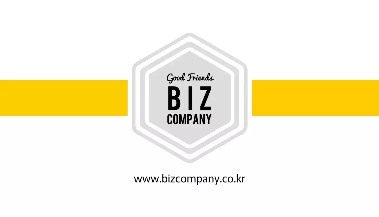 黄色 シンプル ビジネス 名刺