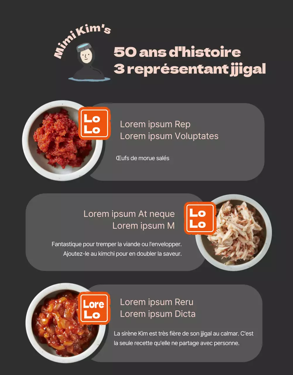 Financement de baguettes gris foncé et orange