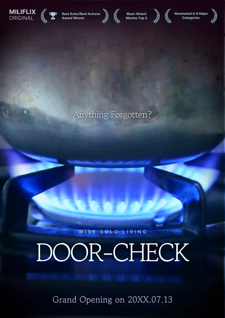 블루 모던 무비 홍보 포스터