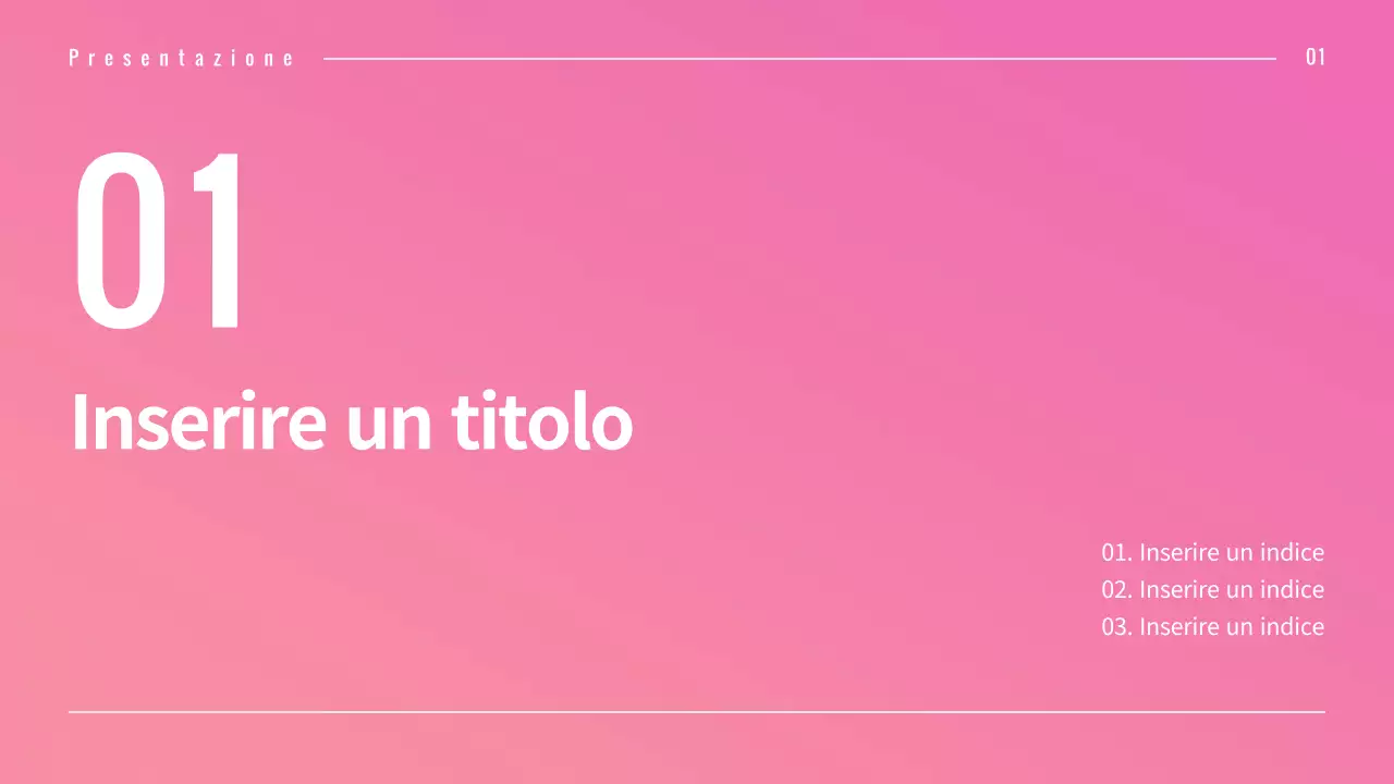 Presentazione di diversi layout con concetti grafici a gradiente rosa