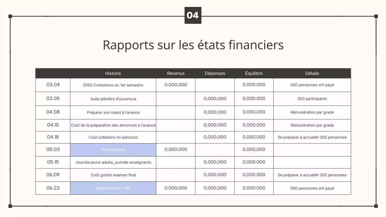 Annonce de la plénière de fin de mandat dans un style simple de beige et de bleu clair