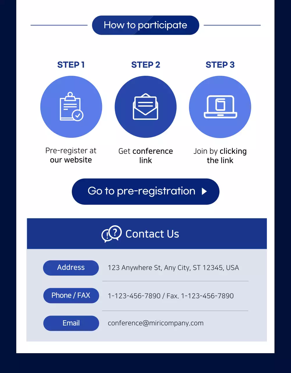 Blue Modern Business Conference Poster