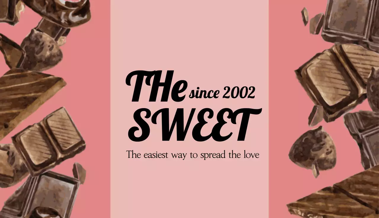 Pink Vintage Chocolate Promotion Business Card