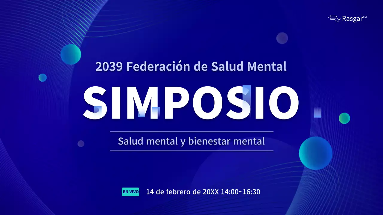 Simposio en directo sobre conceptos geométricos en azul y verde
