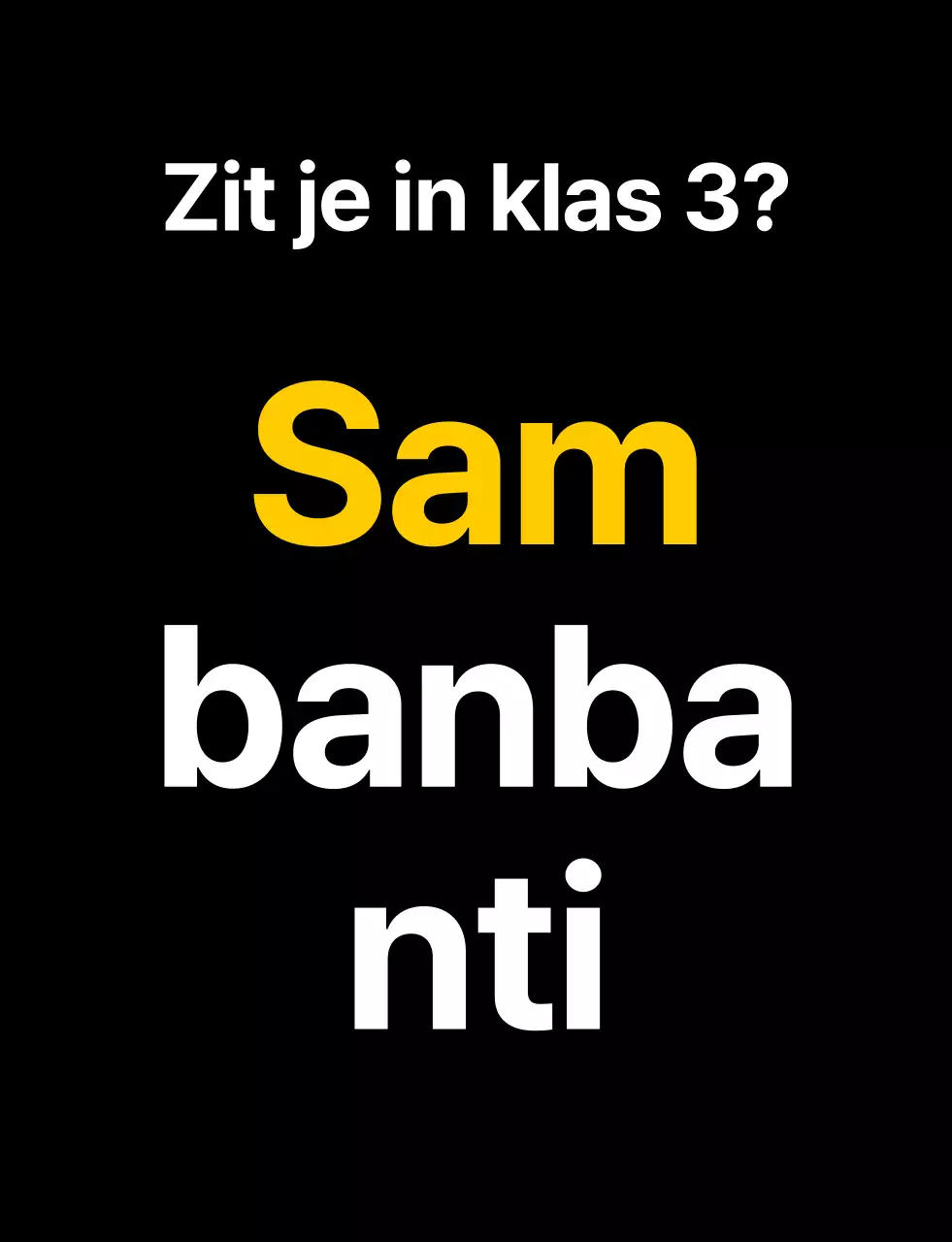 Geel rugnummer school t-shirt