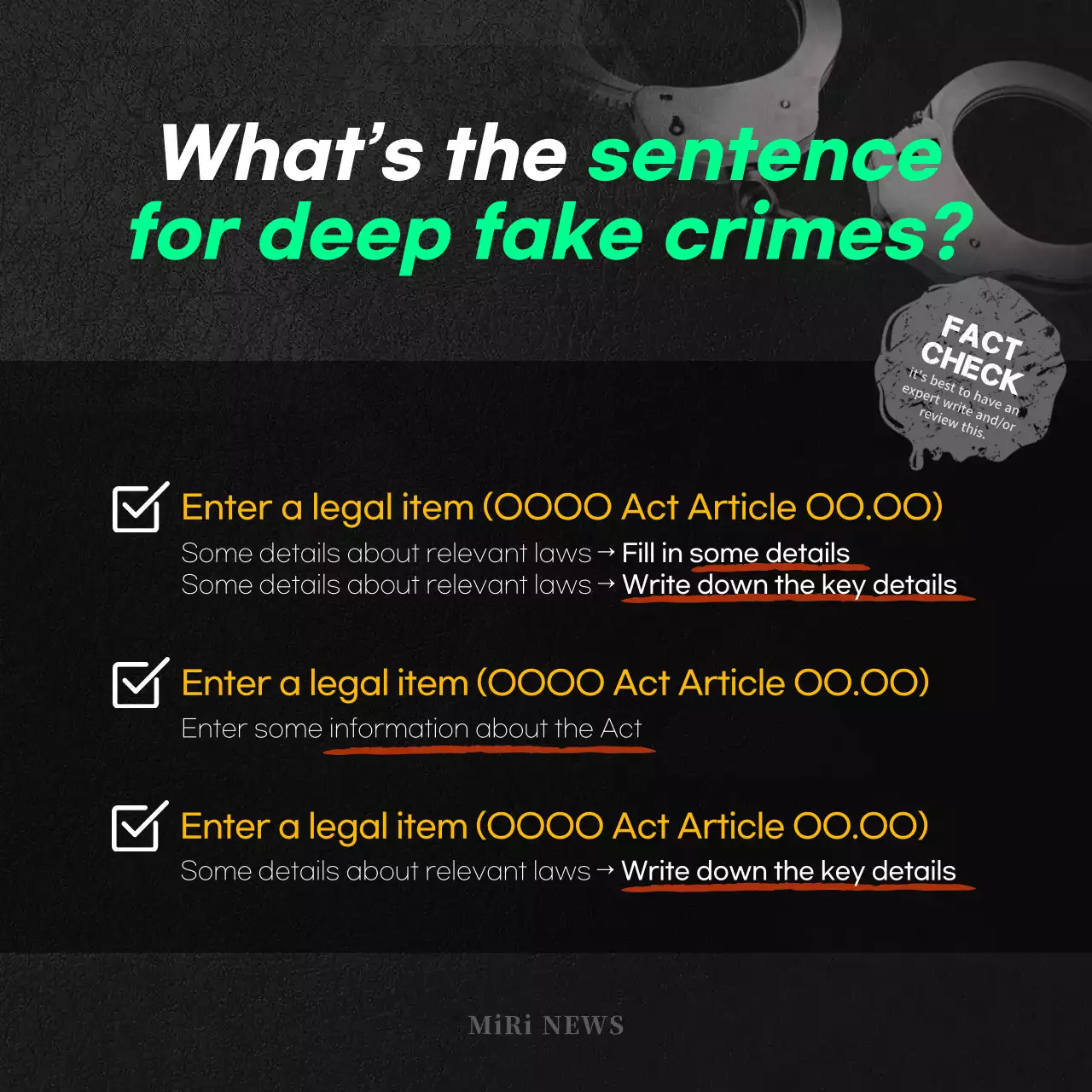 Deep Fake Crime in Black and White CardNews