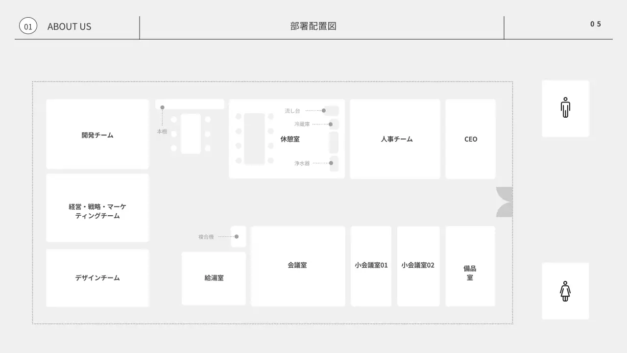 グレー シンプル ビジネス マニュアル プレゼンテーション