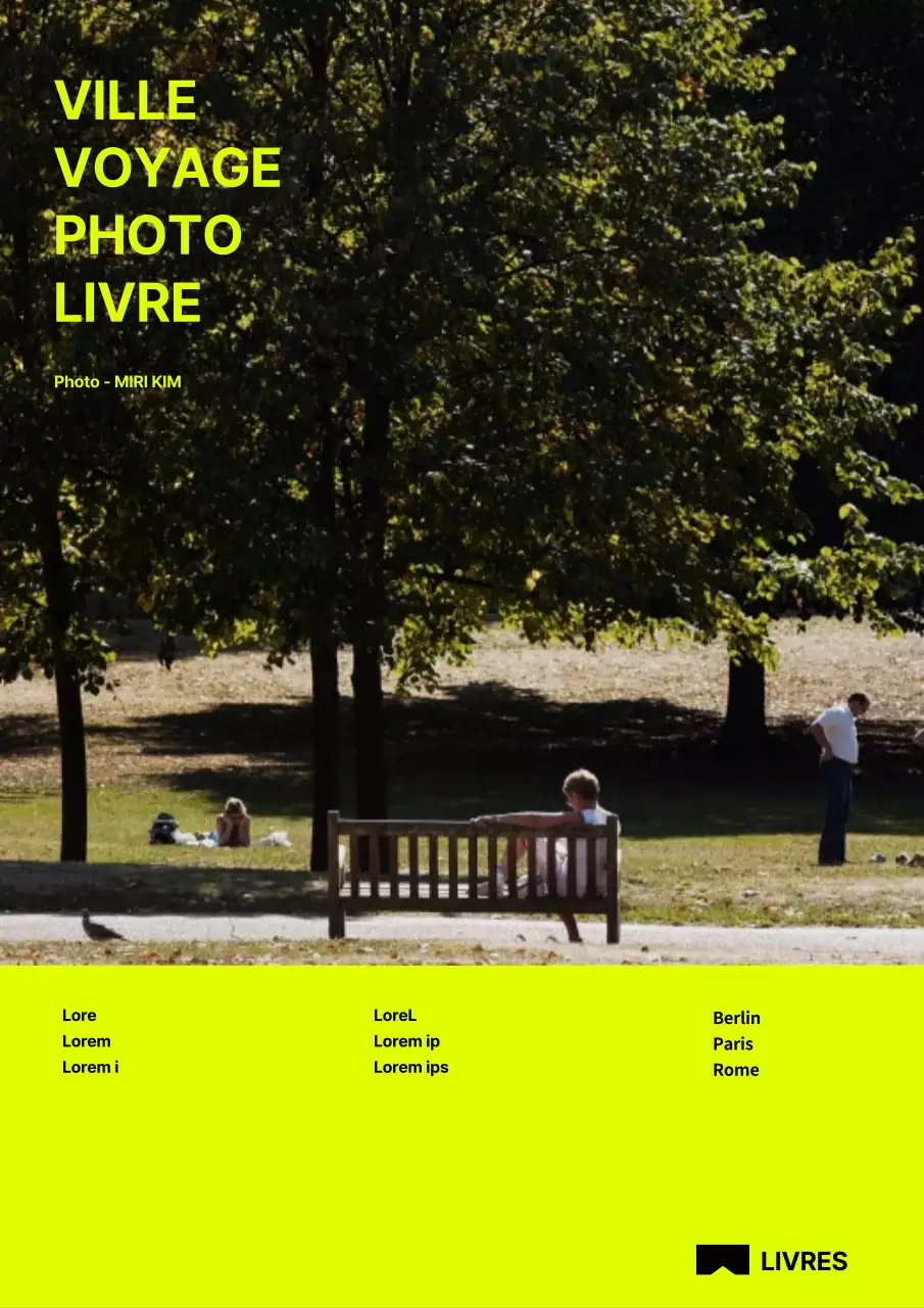 Livre photo simple à la chaux Couverture d'un livre auto-publié