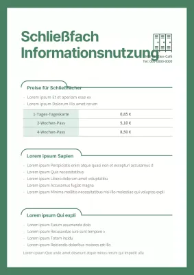Das grüne und saubere Design des Studiencafés
