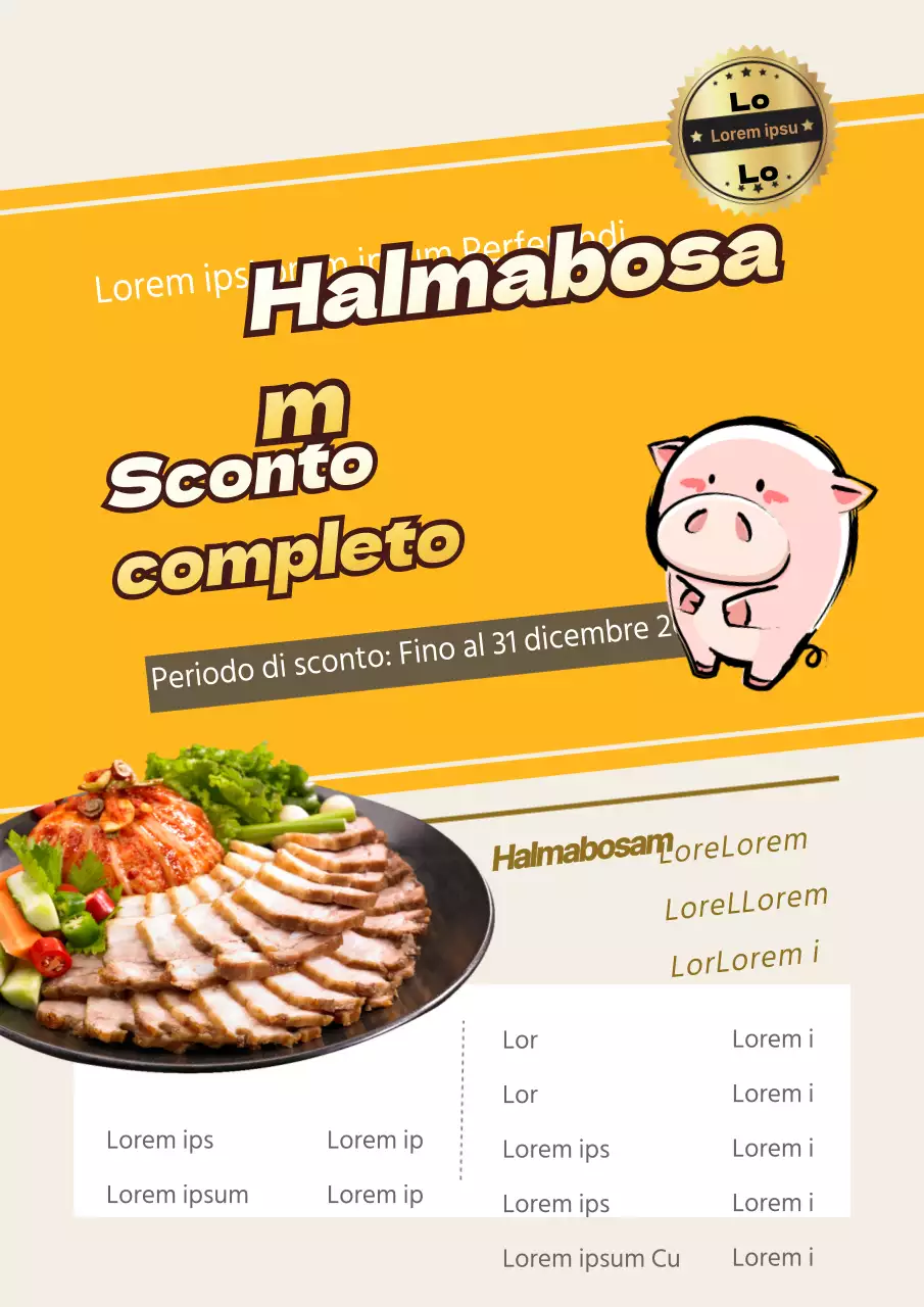 Pubblicizzate uno sconto sul vostro menu karaage