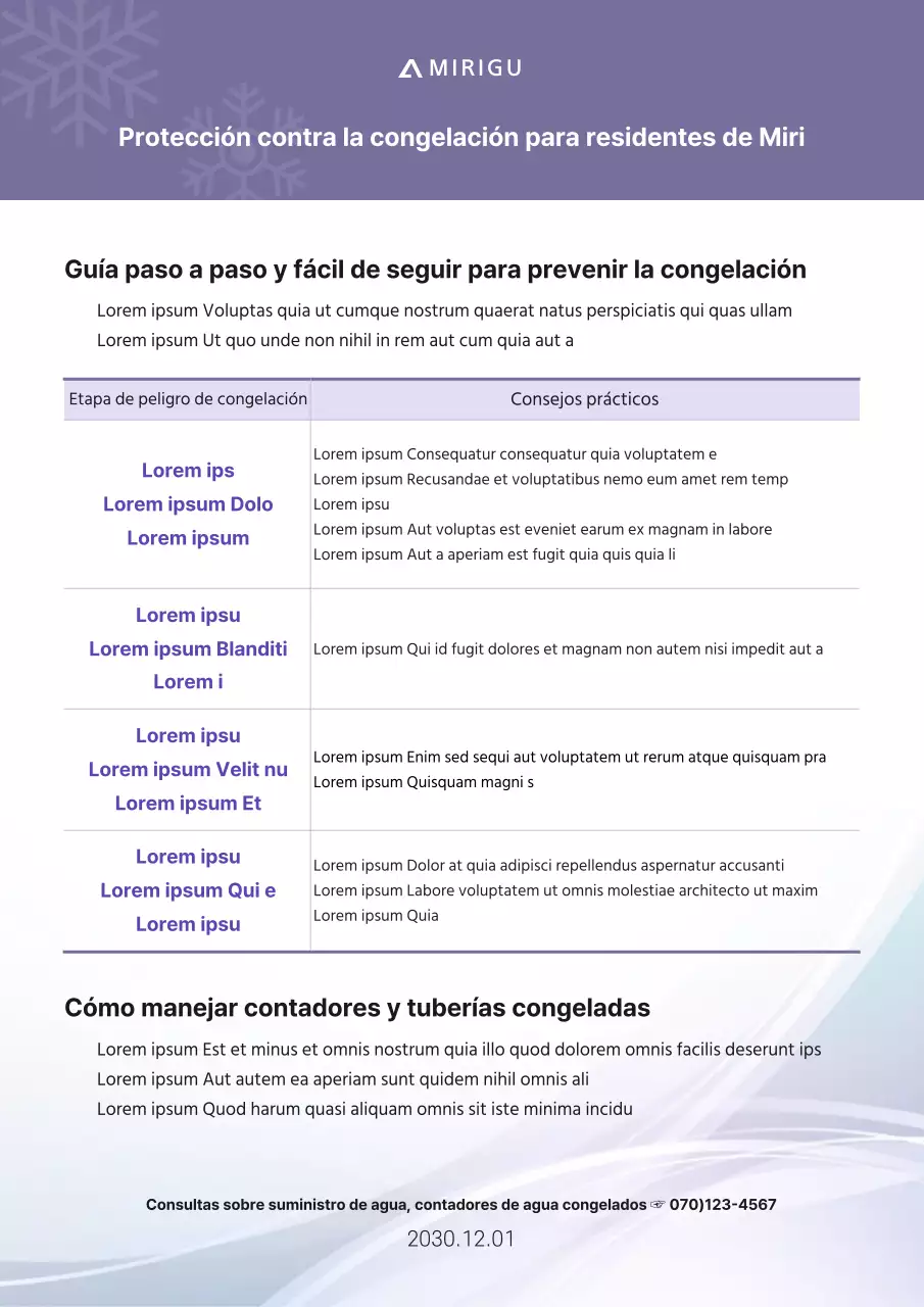 Formatear un documento de aviso de prevención de embargo preventivo en tono morado