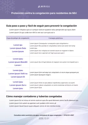 Formatear un documento de aviso de prevención de embargo preventivo en tono morado