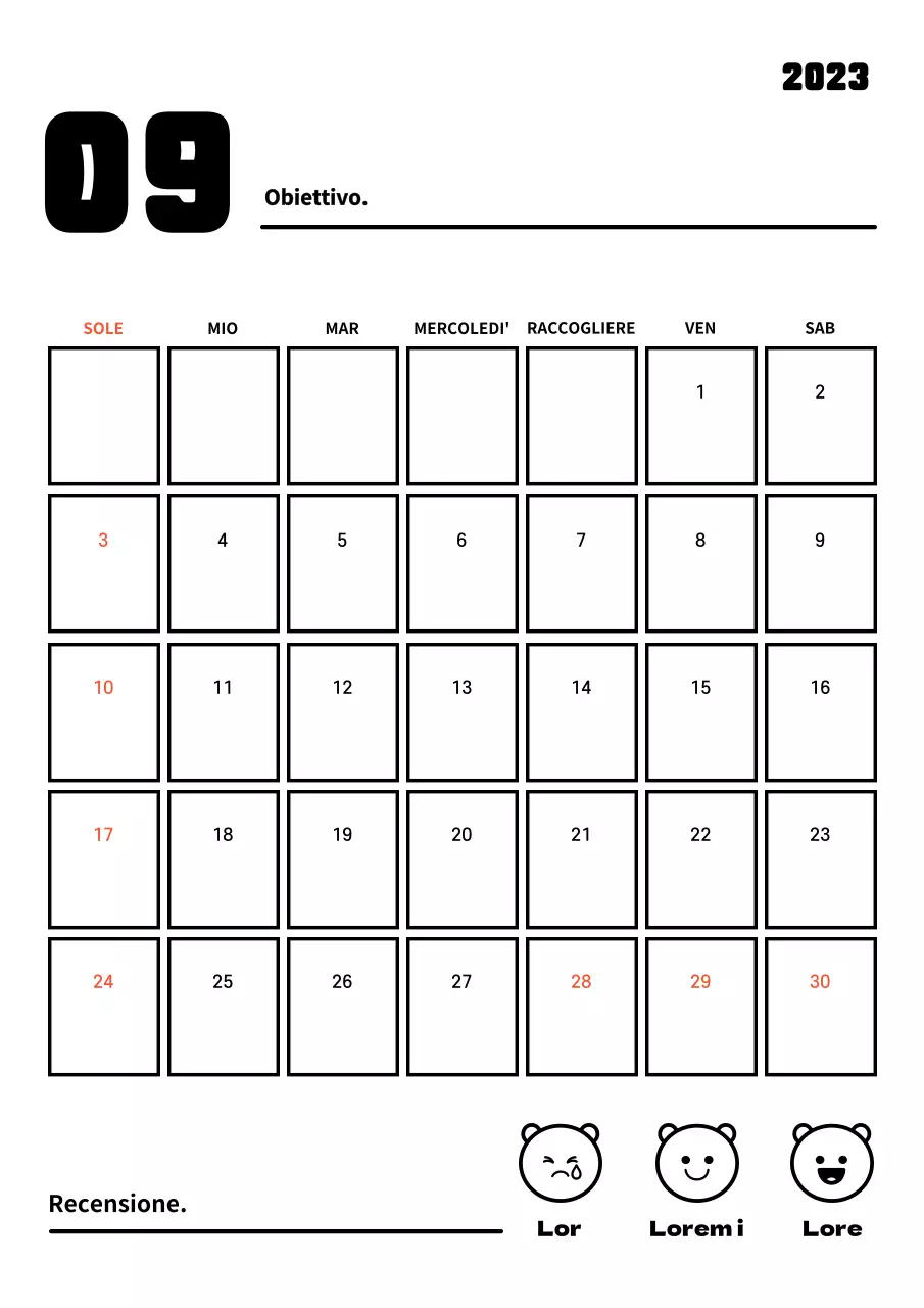 Tracciatore di obiettivi per il nuovo anno dalle linee pulite