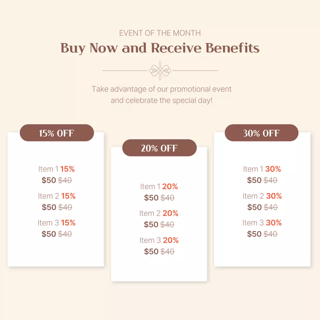 Beige Elegant Gift Promotion Instagram Carousel