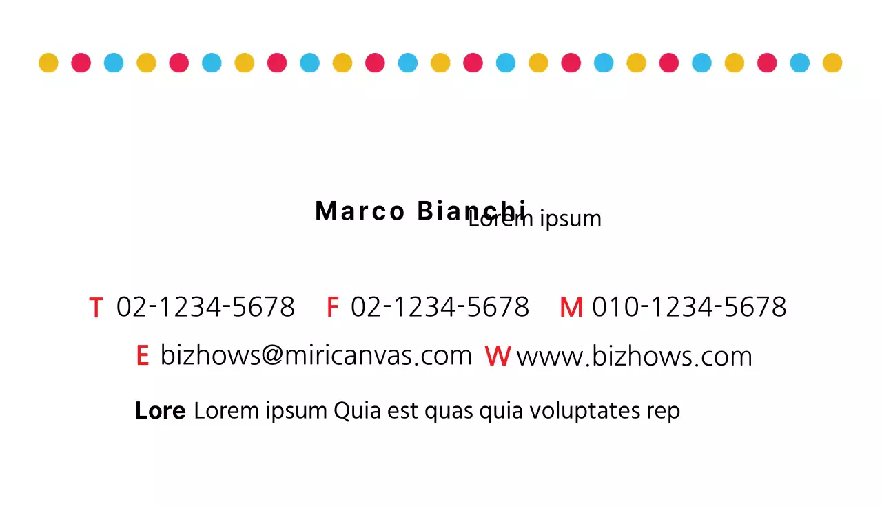 Biglietti da visita color arcobaleno