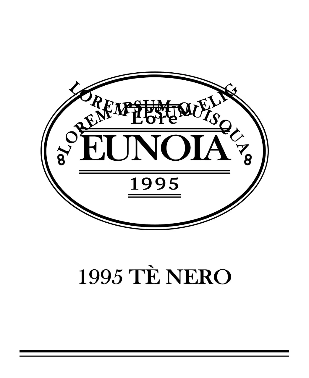 Bustine di tè nero con logo vintage