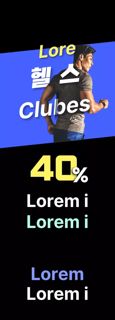 Ofertas de clubes de saúde em azul e preto