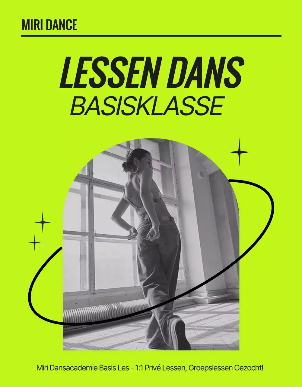 Trendy danslessen in neon en zwart