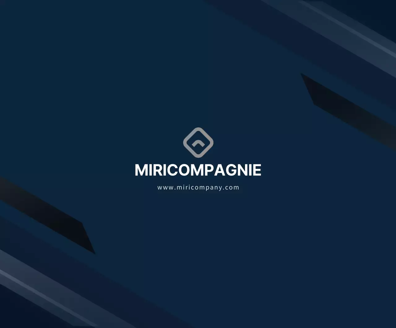 Concept simple avec motif géométrique bleu marine et blanc pour les marchandises d'une entreprise.