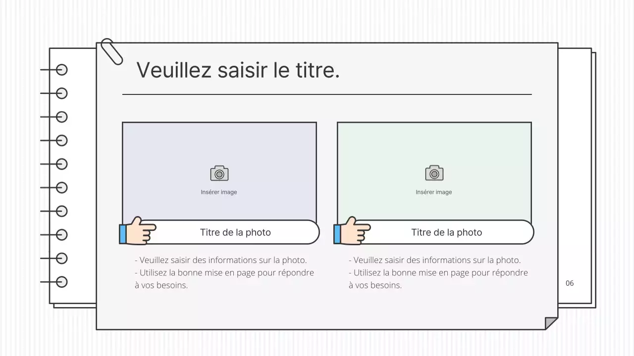 Kit de présentation pédagogique conceptuel et épuré, en blanc et en couleurs accentuées