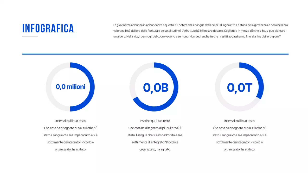 Grafico concettuale semplice in blu